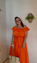 Orangenes Sommerkleid