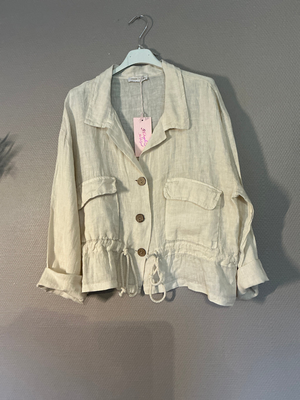Leinen Jacke"Natural Chic"🤎🤍