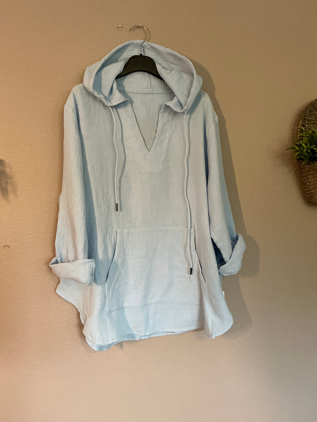 Musselin-Hoodie-Bluse "Solea"
