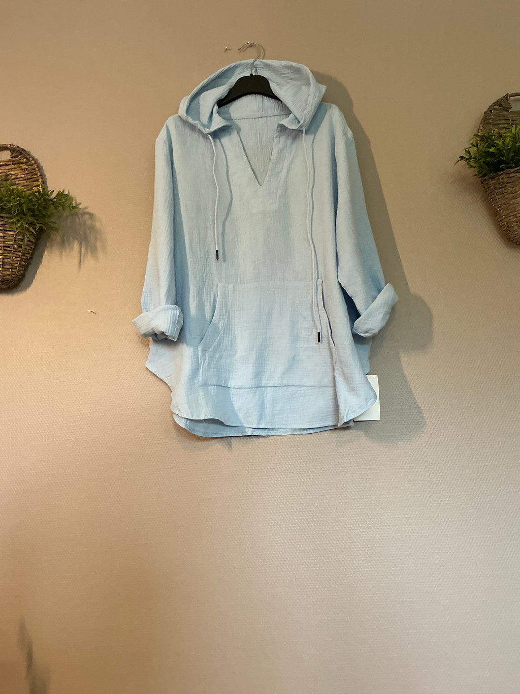Musselin-Hoodie-Bluse "Solea"