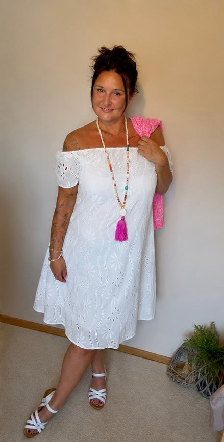 Kleid Carmen in weiß