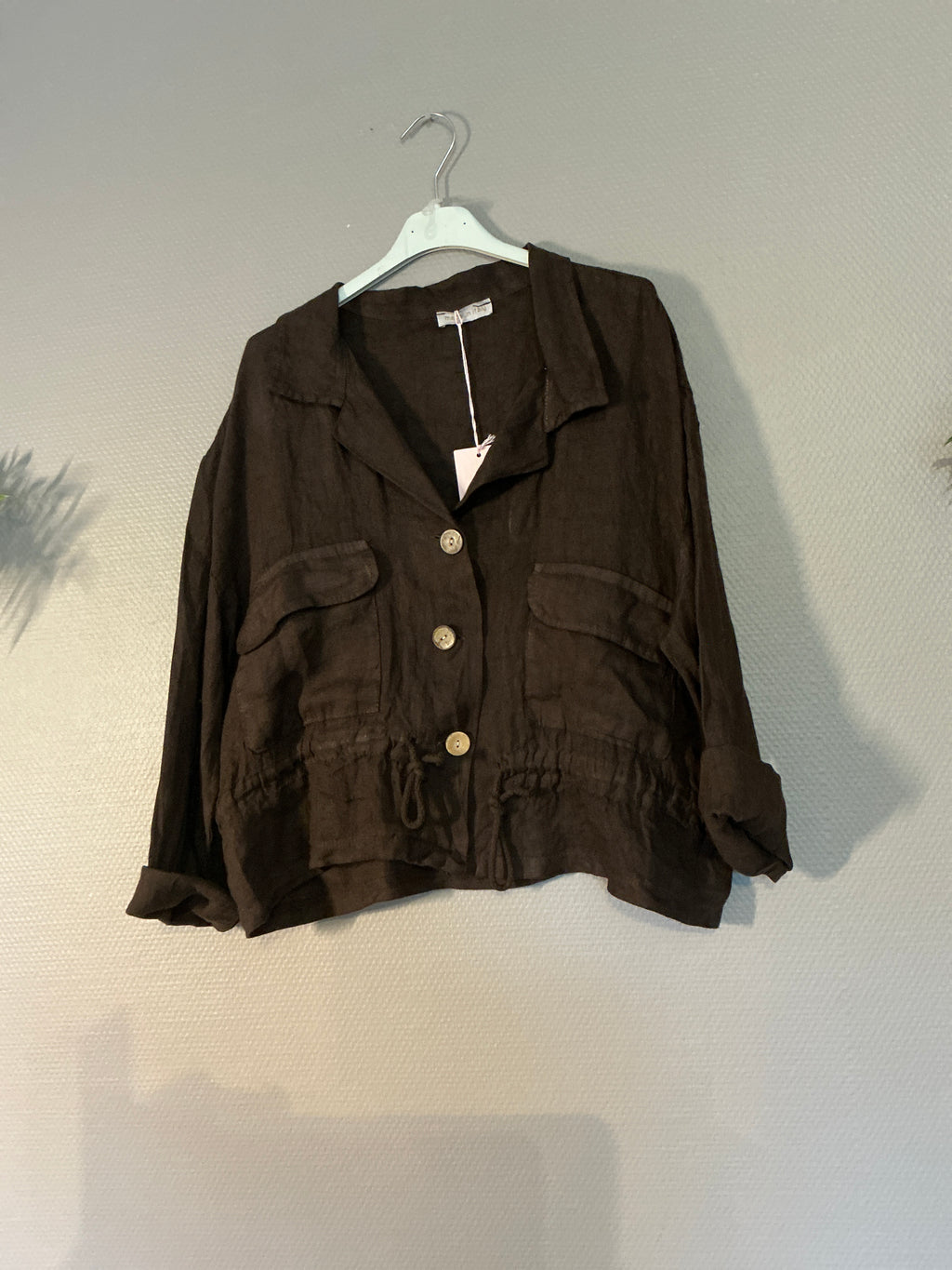 Leinen Jacke"Natural Chic"🤎🤍