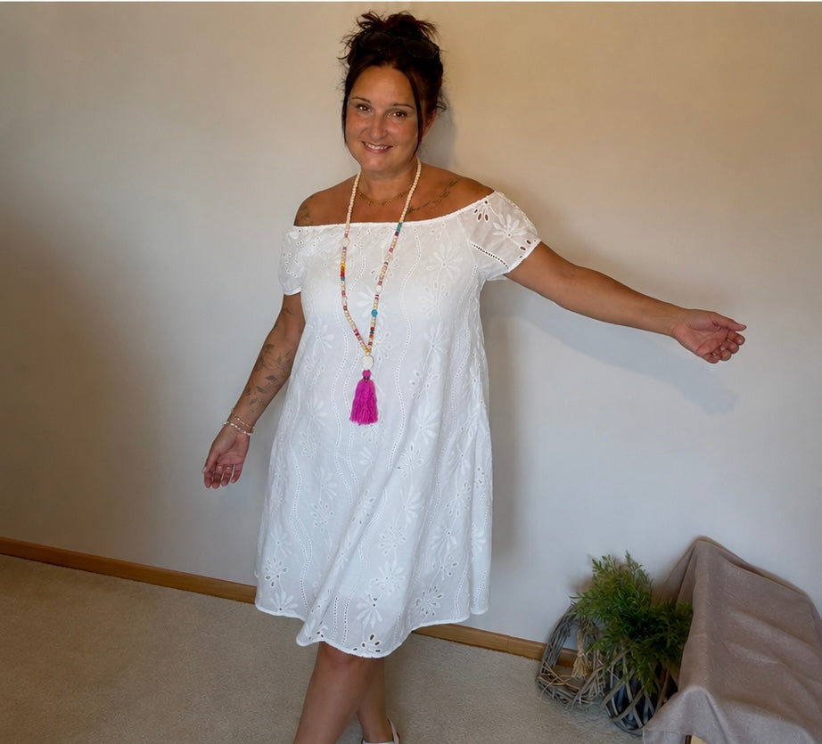 Kleid Carmen in weiß