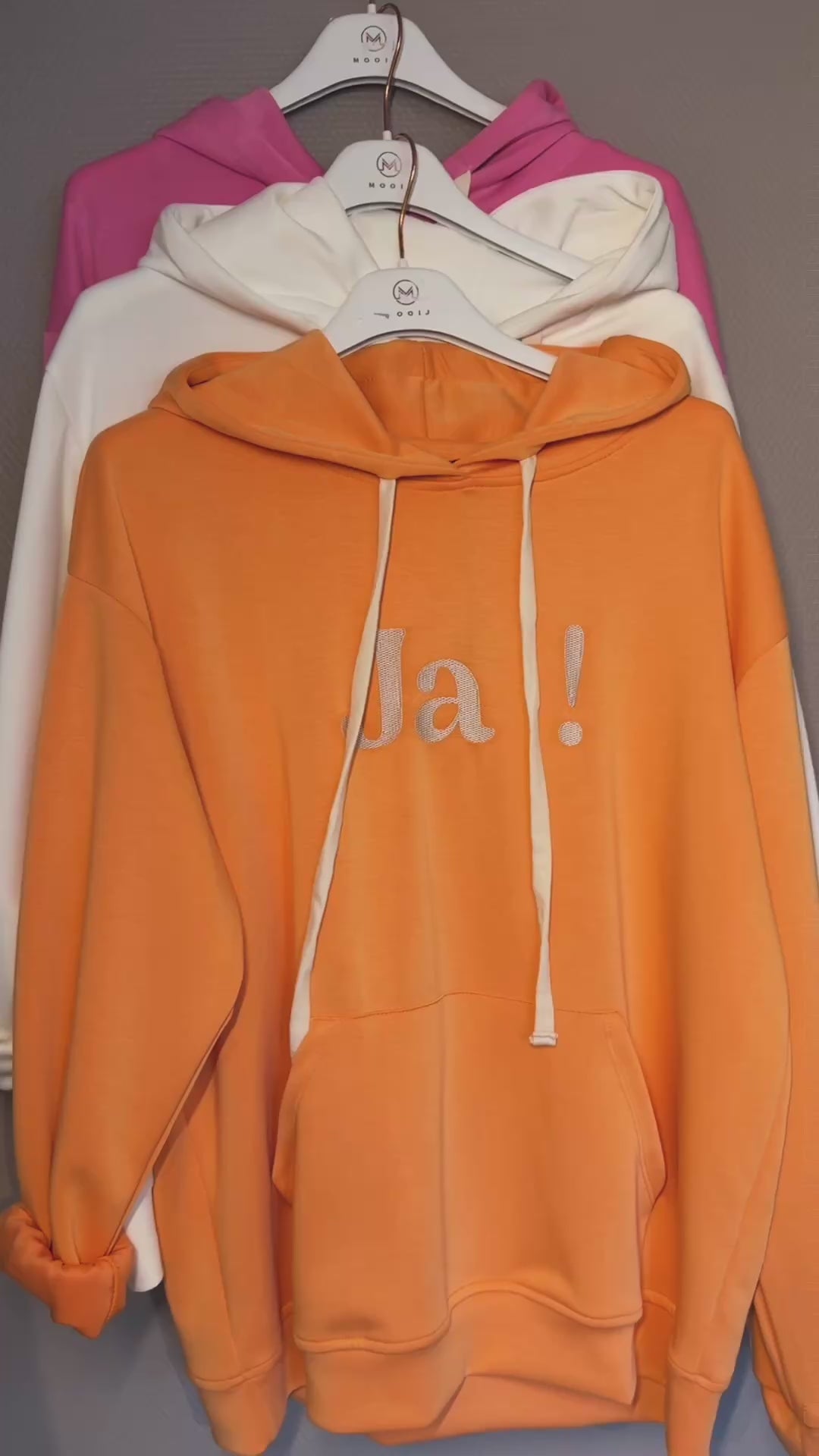 Hoodie  „Ja“– lässig, bequem mit Statement